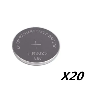 20PCS NAUJAS LIR2025 Įkrovimo Baterija (akumuliatorius BMW Automobilio Raktas Li-ion Baterija Mygtukas/Moneta Ląstelių 3,6 V 30mAh Repleace CR2025