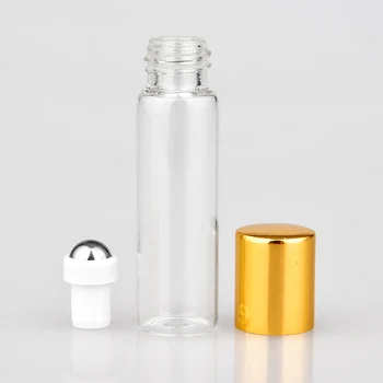 20Pieces/Daug Mini Stiklo Kvepalų Buteliukai Su Roll Tuščias Kosmetikos-Eteriniai aliejai, Kelionės Su Plieno Kamuolys Butelis
