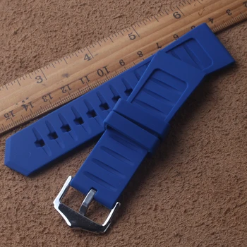 21mm 22 mm 23 mm 24mm 26mm 28mm vyrų Blue Orange Watchband Silikono Guma Žiūrėti juostos mens Apyrankės dirželio pin Sagtis nemokamas įrankis