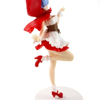22-23cm Re:Gyvenimas kitame Pasaulyje Nuo Nulio Ram Rem Raudona Gaubtu Grožio Mergina Lėlės PVC Paveikslas Modelis, Žaislai
