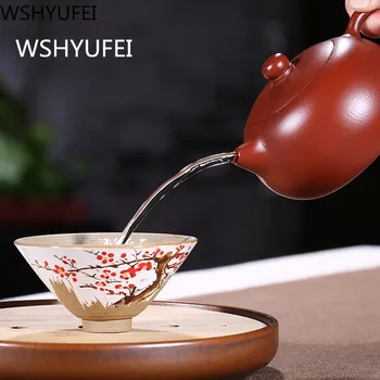 220ml Yixing grynas, rankų darbo arbatinukas Dahongpao kamuolys skylę Xi Shi puodą nustatyti iš vandens Sklandžiai vandens nuo WSHYUFEI