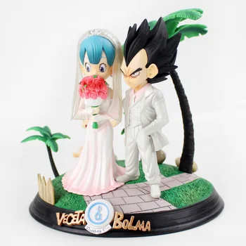 22cm Anime ir Animacinių filmų Vestuvių Dieną Balta Vestuvinė Suknelė Ver PVC Apdailos Žaislas Pav Lėlės Modelio Dovana