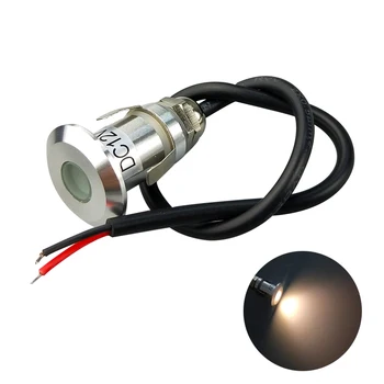 23 mm LED Denio Šviesa Vandeniui Įleidžiamas LED Žingsnis Šviesos 0,5 W DC12V Lauko Sodo Kelias Dekoro Požeminės Akiratyje