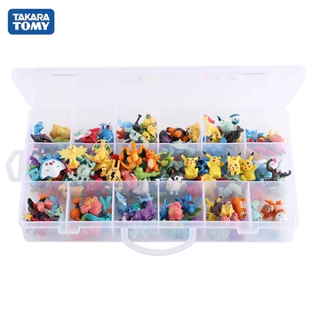 24-144pcs Pokemones Veiksmų Skaičius, žaislai Mini Duomenys Modelis Žaislas Pikachued Anime Vaikams, Lėlės Gimtadienio Dovanos 2-4cm