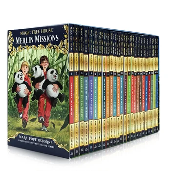 24 Knygas Magic Tree House Merlin Misijų 1-24 Anglų Kalbos Skaitymo Istorija, Knygos Vaikams, Nuotykių Mokslo Skyrius Knyga