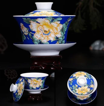 250ml Kinų Keramikos Gaiwan arbatos rinkinys, 