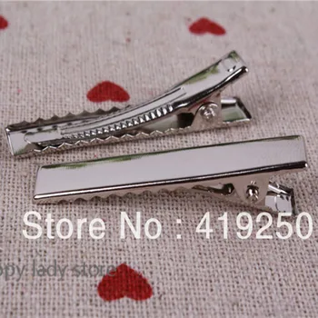 250pcs 7.5 cm bendrosios šakės, stačiakampio paprasto metalo alligator clips su mažais dantų įvairių dydžių