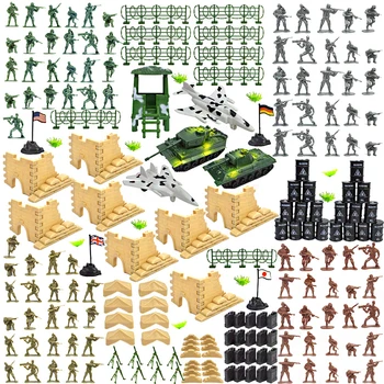250pcs/set Kareivis Modelis Sandbox Žaidimas Karinių Žaislų Kareivis Armijos Vyrai Duomenys Reikmenys Playset Kit Modelis Žaislas Vaikams Berniukams