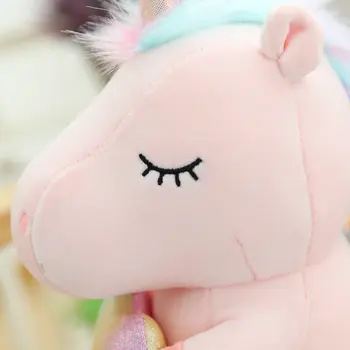 25cm Mielas Minkštas Undinė Vienaragis Pliušinis žaislas Įdaryti Turas Riebalų Unicornio China rožinė Širdis Švyti Angel Žirgo Žaislas Dovana Mergaitė