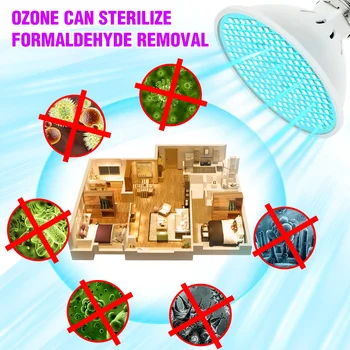 25W 35W 50W LED Sterilizer UV E27 Ozono Desinfectante Lempa 220V uv-C Baktericidiniu LED Kukurūzų Svogūno 110V Baktericidinį 2835SMD Lampada