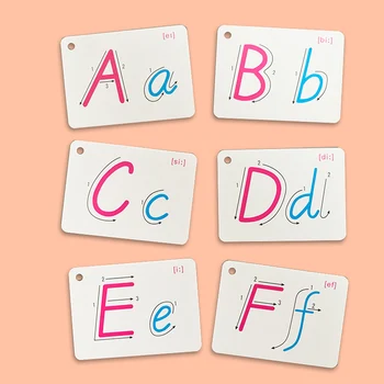 26 Laišką Anglų Flash Kortelės Ranka Montessori Pradinėje Vystymosi Mokymosi Švietimo Žaislas Vaikams, Vaikas Dovana Su Sagtimi
