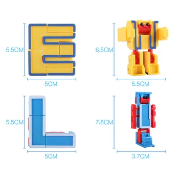26pcs Abėcėlė Montavimas Blokuoti Robotas Laiškas Švietimo Blokai Žaislas Vaikams Transformacijos Robotas Deformacijos anglų Laiškas Žaislas