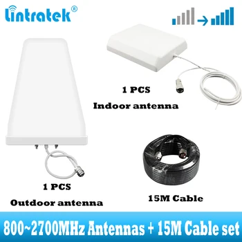 2G, 3G, 4G Antena su 15m Kabelis, skirtas mobiliojo ryšio Signalo Stiprintuvas stiprintuvas (CDMA, GSM DCS WCDMA LTE tinklo Signalo kartotuvų
