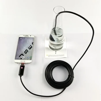 2in1 Endoskopą 5.5 mm Objektyvu sunku, minkšta viela USB Tikrinimo Borescope vandeniui Kamera Gyvatė endoscopio, skirta 