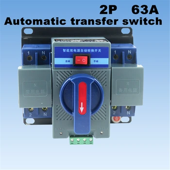 2P 63A 230V MCB Tipo Dual Power Automatinis Perkėlimas Jungiklis ATS