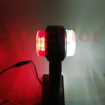 2vnt 12V 24V Sunkvežimio Priekaba Traktoriaus LED Padėtis Žibintai Raudona Balta Šoninis Gabaritinis Žibintas Galinis Patvirtinimo Lempos