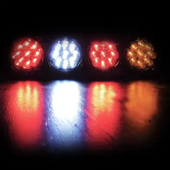 2vnt 12V Automobilio Sunkvežimių LED Galiniai Šviesos Įspėjamieji Žibintai Galiniai Lamps4 varžtai M4 Namelius Posūkio Signalo Žibintai, stabdžių žibintas