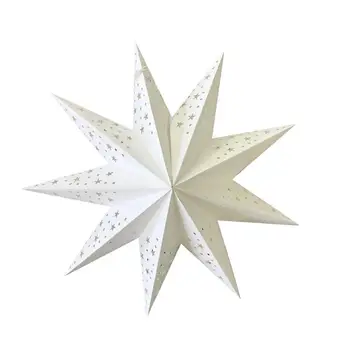 2vnt 45CM Tuščiaviduriai Iš Popieriaus Žibintų Žvaigždės Formos Lubų Kabo Popieriaus Star Festivalis Žibintų Pakabukas Šalies Apdaila (Baltas)