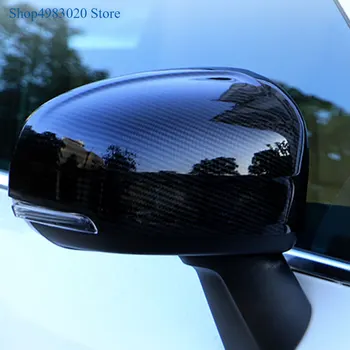 2vnt Automobilio Duris Galinio vaizdo Veidrodėlis Padengti Blizgesio Juoda galinio vaizdo Veidrodis Kepurės Automobilių Stilius 