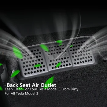 2vnt Automobilių Oro Angos Dangtelis Tesla Model 3 2017-2020 Pagal Sėdynė Oro Angos Stabdžių antiblokavimo Dulkių Dangtelis Priedai