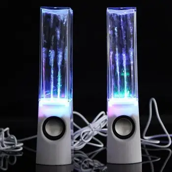 2vnt LED Fontanas Garsiakalbis Laidinio Aikštėje Garsiakalbis Nešiojamų Hi-Fi Stereo Garsiakalbis Spalvos LED Šviesos Muzikos Fontanas Veiklos