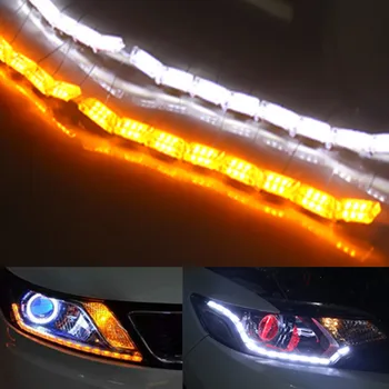 2vnt LED Žibintai DRL Gintaro Posūkio Signalo Lemputė Renault Duster Laguna Megane 2 3 