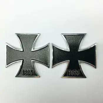2vnt Metalo Maltos Kryžius 1813 Emblema Automobilį, Motociklą Ženklelis Kamieno, lipdukas, Decal