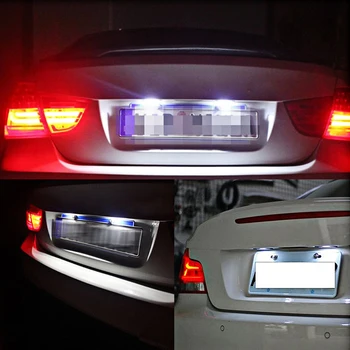 2vnt Ne Klaida Automobilio LED Licenciją Plokštelės Apšvietimas SONATA 12V 3W Balta Licencijos šviesos Canbus Už Sonata 10 Sonata YF 10MY GF 10
