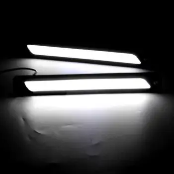 2vnt Universalus Balta Dieniniai Žibintai Silikono DRL LED Automobilių Vairavimo Lemputės Auto Vandeniui Automobilio Stiliaus Led DRL Lempos