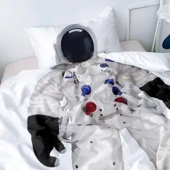 2vnt žaismingas antklode padengti vaikų patalynė vieno vaikams dovanų patalynės komplektas Antklodė Padengti Užvalkalas Kapitonas astronautas policijos viršininkas