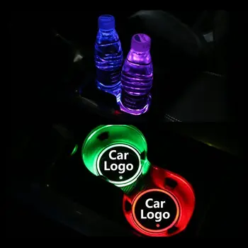 2X Led Automobilio Logotipas Taurės šviesos Šviesos Miestelyje Gėrimų Laikikliai Chevrolets Aveo Blaze Lacetti Cruz Kibirkštis Orlando Niva Kilimėlis Sonic