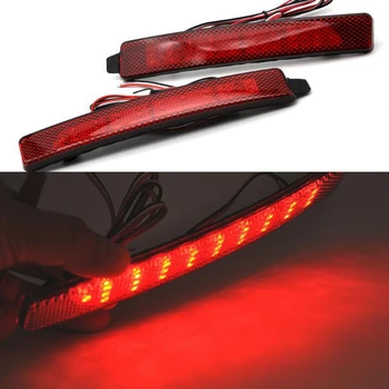 2X Raudona Len LED Uodega Stabdžiai Galiniai Rūko Žibintai Bamperis Reflektorius, Šviesas Cadillac Srx 2010-2016