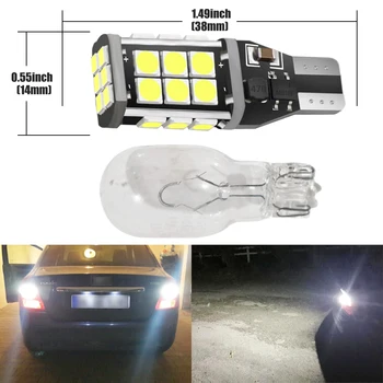2x T15 921 W16W Canbus LED Lemputės, Automobilių Atsarginės Atvirkštinio Žiburiai 