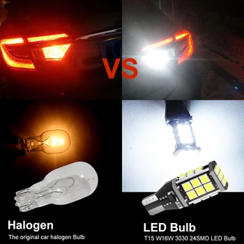 2x T15 921 W16W Canbus LED Lemputės, Automobilių Atsarginės Atvirkštinio Žiburiai 