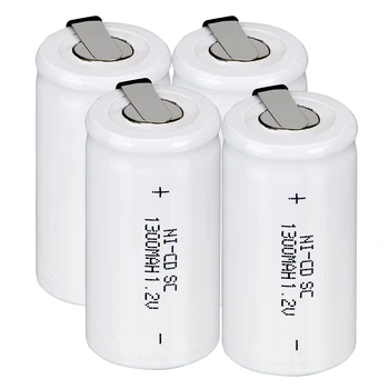 2~16PCS Sub C SC nicd 1.2 V, 1300mAh Įkraunamos Baterijos ni-cd 1.2 v Įkraunamas Akumuliatorius 4.25*2.2 cm