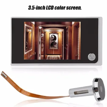 3.5 colių Doorbell Skaitmeninis LCD 120 Laipsnių Akutė Viewer foto vaizdo stebėjimo elektroninių cat eye kamera Doorbell