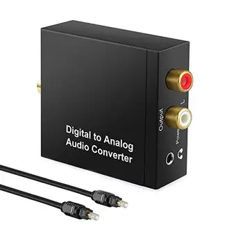 3.5 mm Toslink RCA Konverteris Skaitmeninis Koaksialinis Optinio Pluošto Konversijos SPDIF Koaksialinis į Analoginį RCA Audio Converter Adapteris RCA L/R