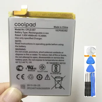 3.85 V 4000mAh Originalo Kokybę Baterija CPLD-407 už Coolpad Mobiliojo Telefono Li-Polimero Batterie