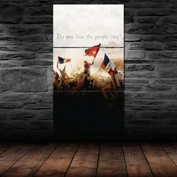 3 Gabalas Drobė Spausdinti Les Miserables Plakatas Šiuolaikinio Namų Dekoro Sienos Meno Vieną Rinkinį Modulinės Stiliaus Nuotraukos Sistemą Arba Frameless