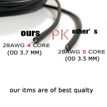 30meters UL2464 28 AWG 2 3 4 5 core kabelis, USB Pelę, Klaviatūrą duomenimis, 