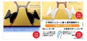30pairs(60pcs) skaidrus Juodas Acetatas plastikiniai akiniai akiniai 1.8 mm, 2,5 mm silikono Anti slip nosis pad lipdukas priedai