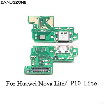 30PCS/Daug Huawei P10 Lite / Nova Lite USB Mokestis Valdybos Dokas Lizdas kištukinis Sujungiklis Įkrovimo lizdas Jack Flex Kabelis