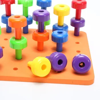 30PCS Peg Valdybos Nustatyti Montessori Terapijos smulkiosios motorikos Žaislas, skirtas Vaikams Pegboard