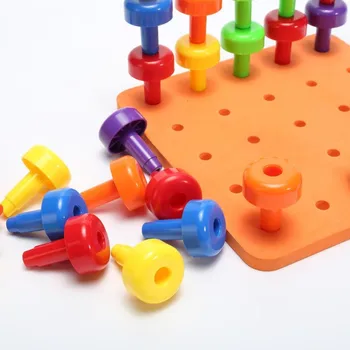 30PCS Peg Valdybos Nustatyti Montessori Terapijos smulkiosios motorikos Žaislas, skirtas Vaikams Pegboard