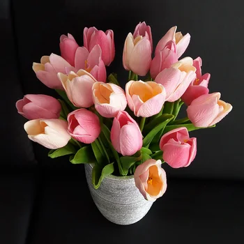 30pcs Tulpės Dirbtinių Gėlių Vestuves Namų Puošybai 