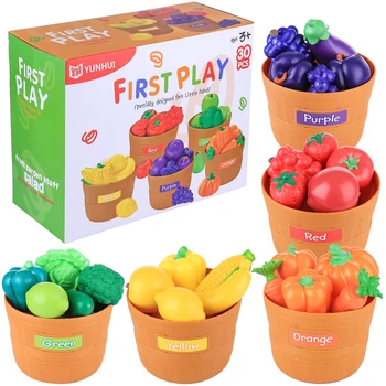 30Pcs Vaikų Apsimesti Žaisti, Plastikinių Maisto Žaislas Pjovimo Vaisių Ir Daržovių Playset Švietimo Žaislai Apsimesti Žaisti Vaikams