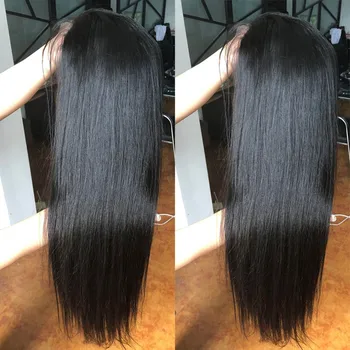 32inch tiesiai nėriniai priekiniai perukai pre-nupeštos žmogaus plaukų perukai malaizijos Ilgų tiesių plaukų perukai black moterys T dalis, perukai 30inch