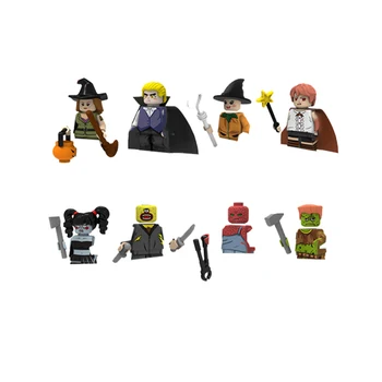 32pcs/set Helovinas Kūrimo Bloką Duomenys Pumpking Jack Skellington Zombie Goast Vampyrai Ragana Dovana Plytų Žaislų Vaikams