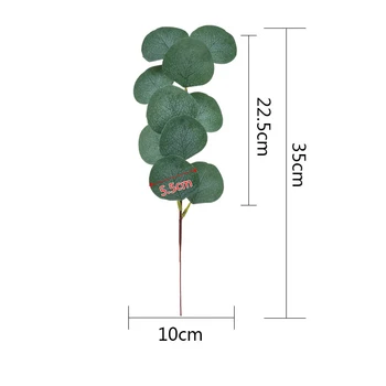 35cm 10vnt Dirbtinis Eukalipto Filialas Tropinių Augalų Šilko False Lapai Netikrą Medžių Lapai, Vestuvių Namų Šaliai Sodo Dekoro