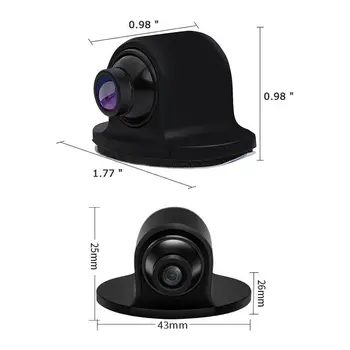 360° Automobilio Galinio vaizdo Kamera Masto Laipsnis, spalvoto Vaizdo Vandeniui Naktinio Matymo Atbulinės eigos Atsarginės 2In1 Stovėjimo Reve HD CCD CMOS